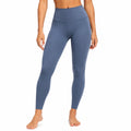 Legging femme S bleu acier taille haute extensible pour sport