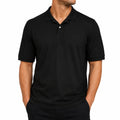 Polo homme taille L en tissu noir à manches courtes style classique