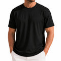 T-shirt homme XL noir en tissu synthétique à manches courtes style sport